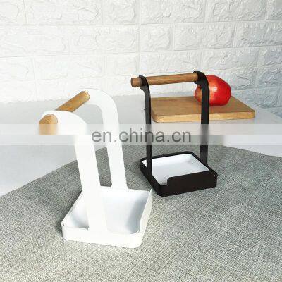 Metal Lid Spoon Rest for Kitchen Counter Stove Top Japanese-style Carbon Steel Spatula Ladle Utensil Holder photo-3