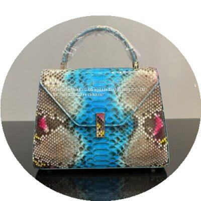 New Imported Python Leather 26cm Portable One-Shoulder Messenger Bag Fashion Trend Casual All-Match High-End photo-3