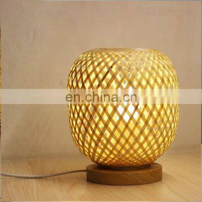 Handwoven Bamboo Table Light | Bamboo Light Fixture | Bedroom Table Lamp Decorative Room Vietnam Manufacturer photo-4
