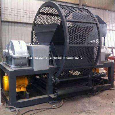 industrial waste bottle bag strap recycling double shaft metal plastic shredder with ce