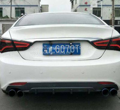 The Hyundai Sonata look of the car, the front and rear bumper skirt of the Hyundai Sonata VIII, the lower lip of the sonata bumper