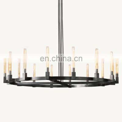 Contemporary designer round brass lights chandeliers pendqnt for house dining room bedrooms CANNELE ROUND CHANDELIER