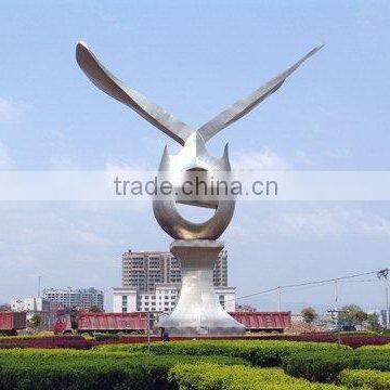 Bird stainless steel sculpture