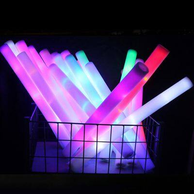 Factory Price Custom Party Supplies Multi-Color Flashing Foam LED Light up Foam Sticks Led Foam Glow Stick With 3 Modes photo-2
