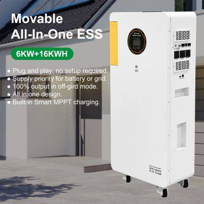 All in One Stackable 6KW Output 160kwh Capacity MPPT Lithium Ion Battery Backup Power Energy Storage System