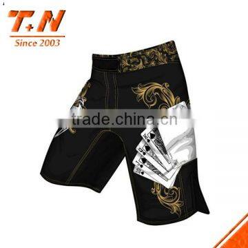 100% polyester men's mma sublimation printing custom/make your own sublimation crossfit kick boxing shorts