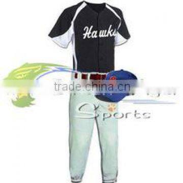 Adult Pro Weight 6-Button Baseball Jersey / Factory price Men Baseball uniform/ sublimated cheap baseball jersey