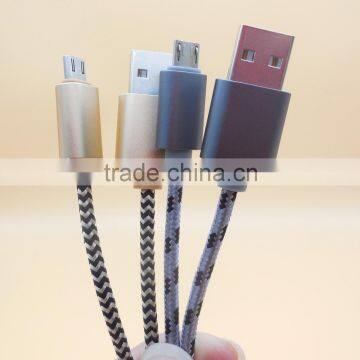 High quality nylon material and colorful USB cable for laptop