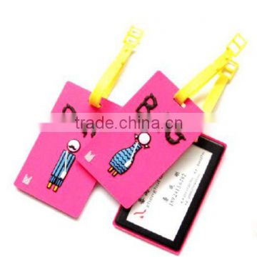 High quality soft pvc travel luggage tag