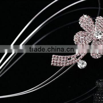 Wholesale Elegant Diamond Flower Headband Hairband For Women Fashion Korean Hair Accessories photo-2