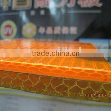 12 year guarantee PC honeycomb sheet orange color