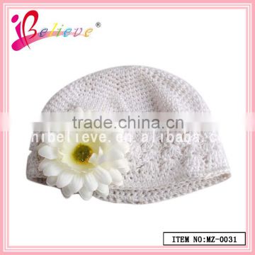 Charming beanie hat knitting pattern,soft baby hat beanie hat with flower