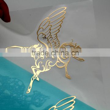 thin silver nickel electroforming thin metal sticker logo