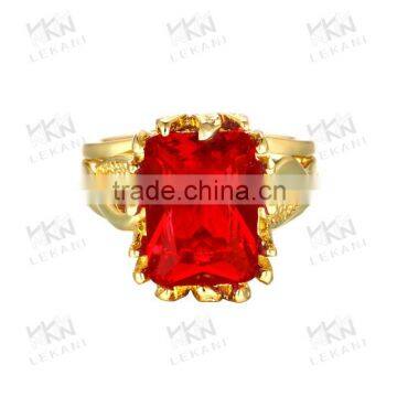 2015 New Wholesale brass yellow gold plated ring jewelry