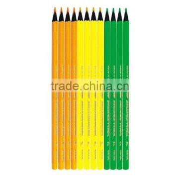 Custom Wholesale 7" Colored Black Wood Color Pencil with Color Body