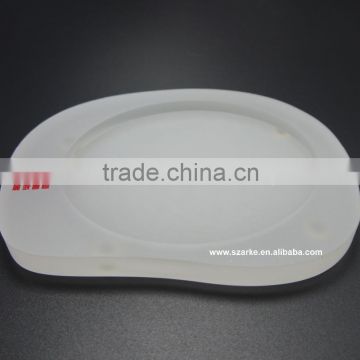 custom wholesale frosted white acrylic hotel soap dish/tray box with printed logo