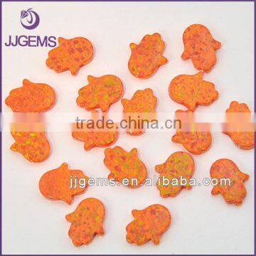 Wholesale Lab Created Synthetic Orange Opal Hand Stone