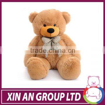 Custom soft sitting plush teddy bear with scarf