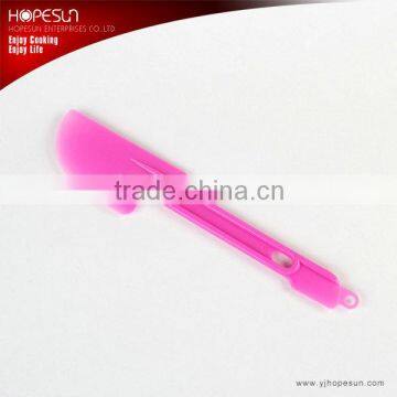 Best sell pastry tool pink best flat plastic kitchen spatula long thin spatula