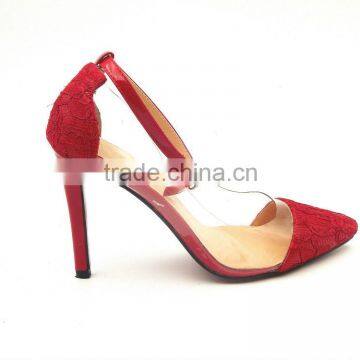 Women Heels Pointed Toe Fancy Lace High Heels Buckle Strap Elegant Shoes photo-3