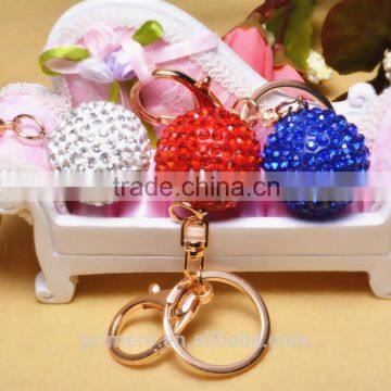 3D Alloy Metal Luxury Car Crystal Rhinestone Ball Keyring Keychain Wholesale photo-2
