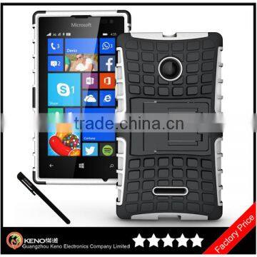 Keno 2015 TPU+PC Heavy Duty Kickstand Case Rugged Tough Case for Nokia Lumia 435 Case