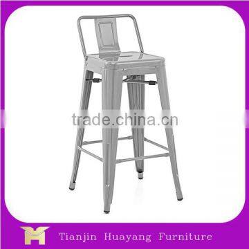 Modern powder coating backrest metal bar stool high chair,HYX-806D