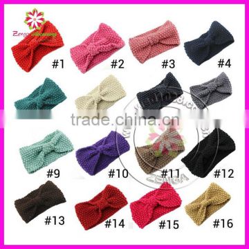 Women Turban Crochet Twist Knitted Headwrap Headband Winter Warmer Hair Band