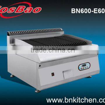 Digital control counter top electric barbecue grill with lava rock