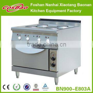 Restaurant kitchen equipment/Stainless steel free standing electric hot plate cooker with oven BN900-E810A