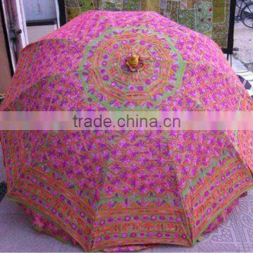 Handmade Decorative Garden Umbrella,Tribal Indian Ethnic Handmade Bohemian Embroidered Garden Parasols