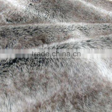 Fake fur bonding black suede fabric