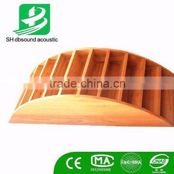 wooden 3D curve 11steps acoustic diffuser panel