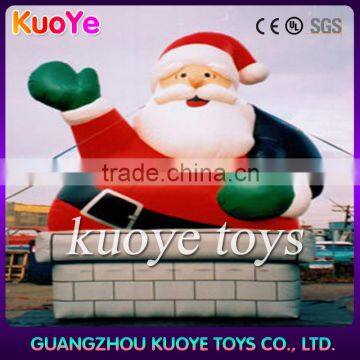 Wholesale high quality cheap unique inflatable santa in chimney for christmas important decoration