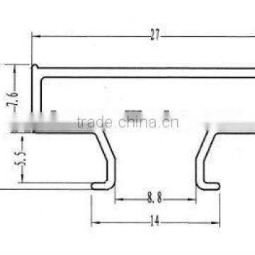 27x7.6 aluminum slatwall insert/aluminum slatwall for Display Gondola/slat Display Gondola