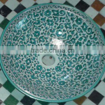 Mosaic Hand Painted Moroccan Wash Sink