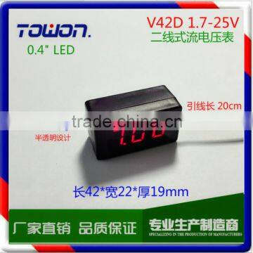 V42D Voltmeter DC 1.7-25V 3 Digits Red Green Blue LED Digital Voltmeter photo-3