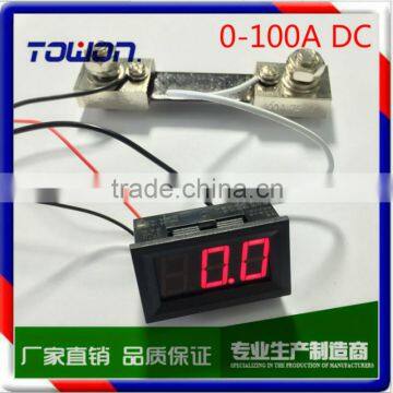 LED DC0-100A Digital Panel Ammeter AMP Ampere Meter with 100A/75mV Shunt