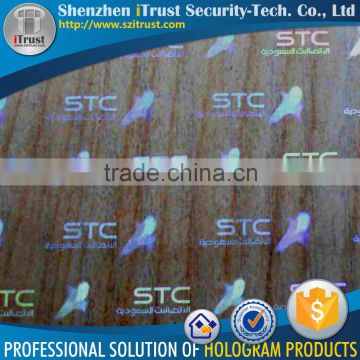 Chinese self adhesive transparent BOPP reflective holographic film