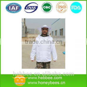 100% white polyester beekeeping jacket