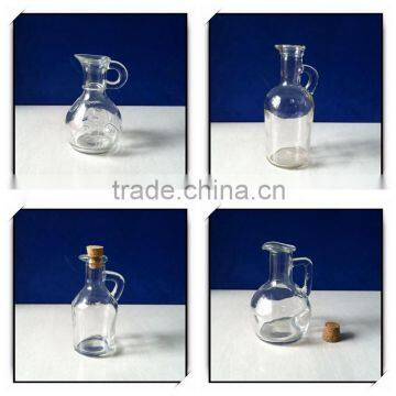 160ml 100ml kitchen oil glass bottles with beak and handle