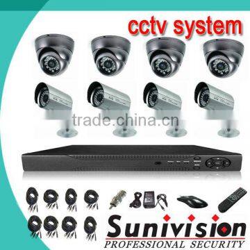 8ch h.264 standalone dvr hd ir camera security cctv camera system ahd dvr kit