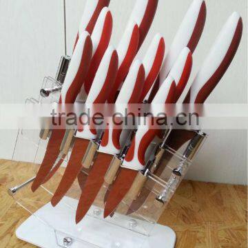 12PCS Kitchen Knife Set with Color Coating