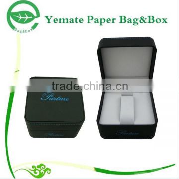 elegant design custom printed logo balck paper watch box