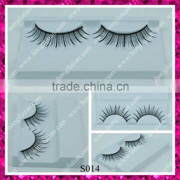 Hot sale synthetic hair individual false eyelashes; custom eyelash packaging