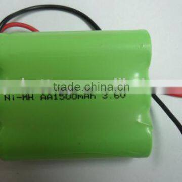 ni-mh rechargeable battery pack aa 3.6v 1600mah / 3.6v ni mh rechargeable battery pack