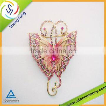 Fashion crystal butterfly brooch