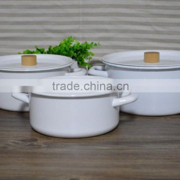 1mm enamel decal pot, food pot with light knob on lid