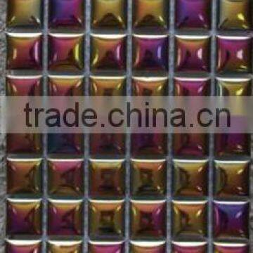 Luxury iridescent golden ceramic mosaic tile