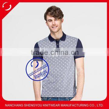 2015 fashion 100 cotton polo shirt with high quality , custom full printed polo shirt, high quality polo shirt wholesale